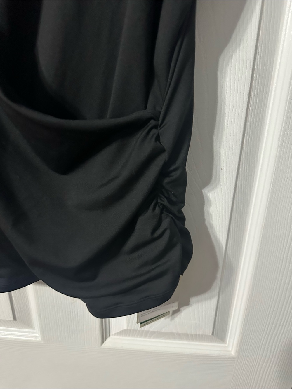NWT Women's Halara Black Wrap-Style Drape Top - Picture 4 of 14